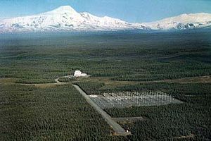 The High Frequency Active Auroral Research Program (HAARP) was an ionospheric research program jointly funded by the U.S. Air Force, the U.S. Navy, the University of Alaska[clarification needed], and the Defense Advanced Research Projects Agency (DARPA),[1] designed and built by BAE Advanced Technologies (BAEAT). Its purpose was to analyze the ionosphere and investigate the potential for developing ionospheric enhancement technology for radio communications and surveillance.[2] The HAARP program operated a major sub-arctic facility, named the HAARP Research Station, on an Air Force-owned site near Gakona, Alaska.